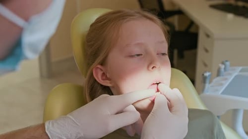 Dentist Carefully Doing Checkup