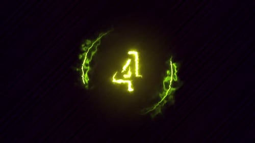 Neon Light Countdown 5 Second