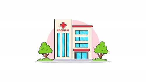 4k Hospital Building Animation Video