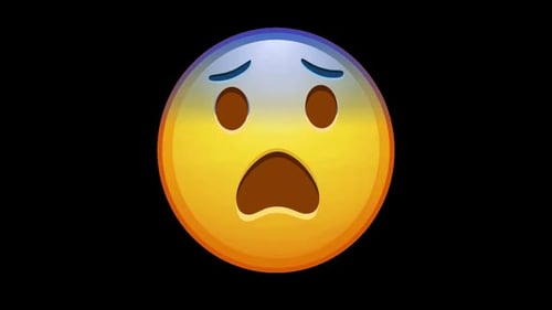 Animated Emoji Showing Worried and Scared Expressions