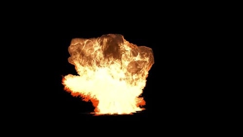explosion inside box room on transparent background