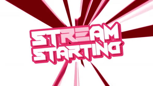 Introducción dinámica en streaming con tema rojo de animación de líneas de velocidad