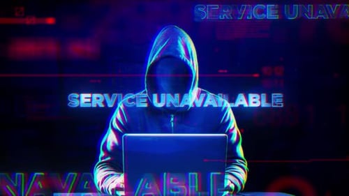 Dienst nicht verfügbar Konzept Technologie Futuristischer Datenhintergrund