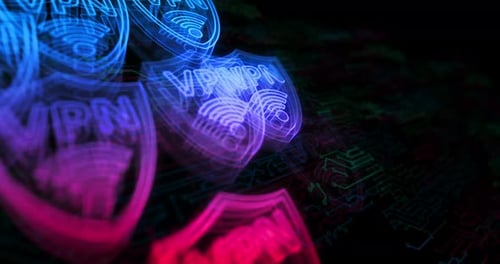 VPN virtual private network symbol cyber loop concept