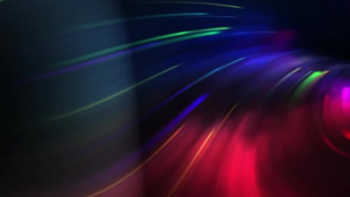 Abstract Neon Light Streaks Tunnel Background