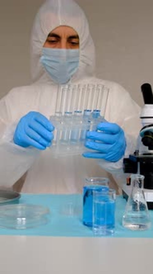 Scientist Working in Medical Research Laboratory