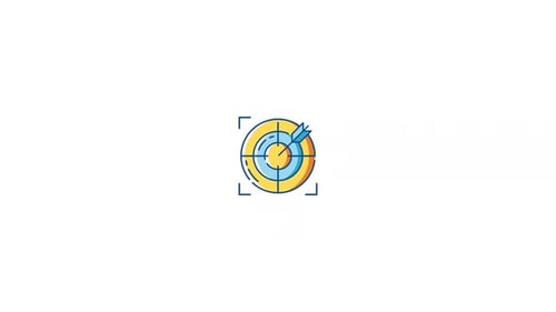 Animated Target Hit Icon for Business and Strategy