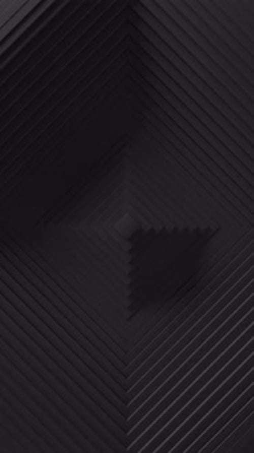 Animation abstraite de stores carrés, oscillation minimale, obscurité, arrière-plan d'entreprise propre, murs 3D ondulés