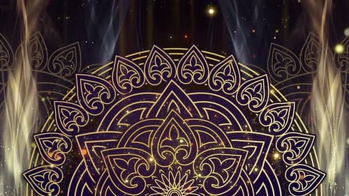 Arabischer Goldornament-Hintergrund Loop 4k v2