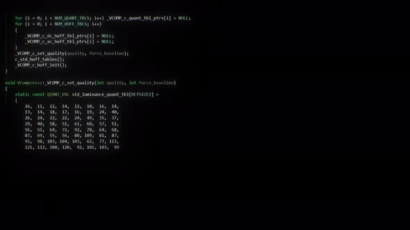 Digital Green Code Typing Animation, Backgrounds Motion Graphics ft ...