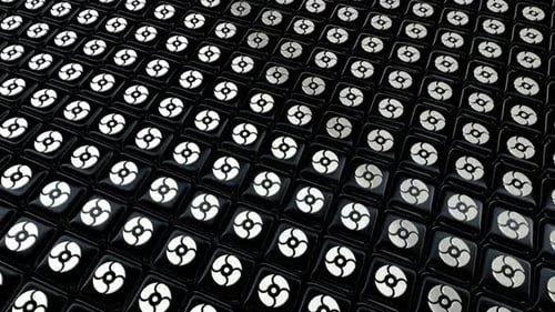 Abstract Black and White Swirls Tile Loop Background