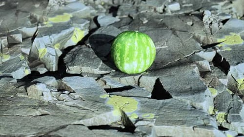 Watermelon Fruit Berry on Rocky Stones