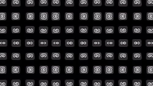 Abstract Black and White Rotating Pattern Motion Background