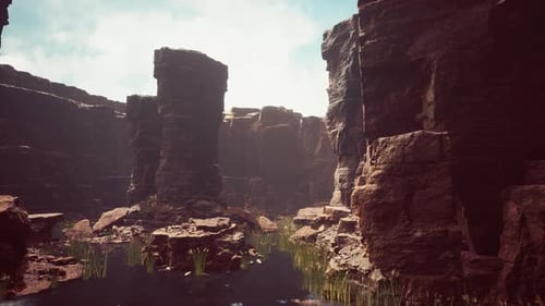 Colorado River Cuts Through Rock at Grand Canyon
