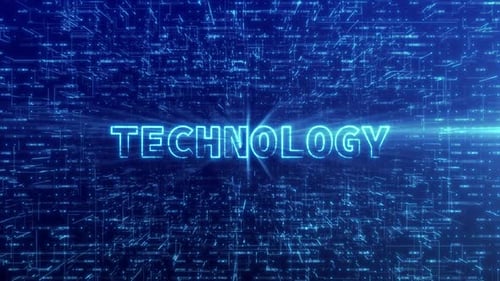 Technology Concept Over Blue Futuristic Technology Network with Digital Cyberspace Background HD