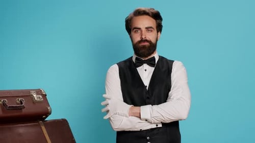 Experienced Confident Bellhop in Studio