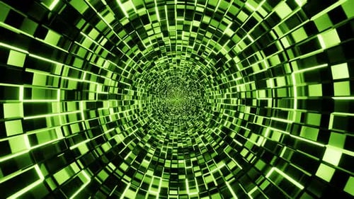 Flying Into Tunnel Scifi Spaceship Corridor