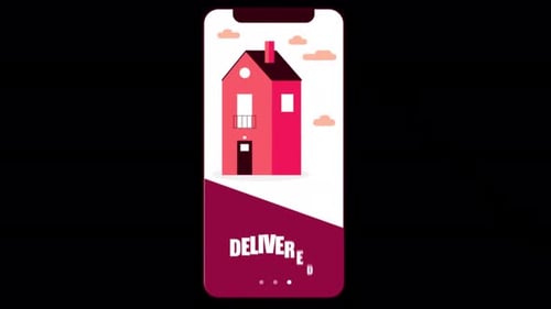 Delivery Mobile Application Alpha Channel 4K