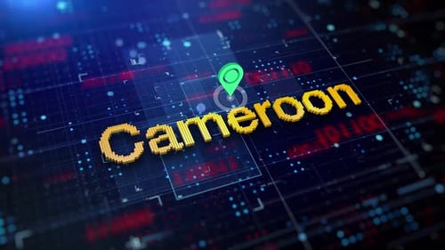 Pixelated Name Of The Country Cameroon
