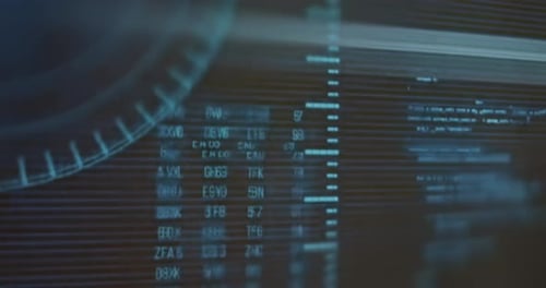 Futuristic Data Code Interface Loop Background