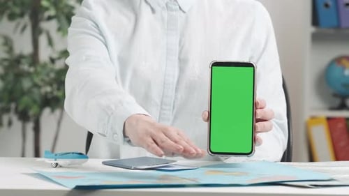 Travel Agency Digital Consultation Advertising Area Workspace Mock Up