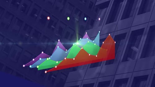 Modern Animated Area Chart Data Visualization