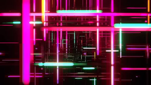 Pink Green And Orange Abstract Ray Neon Space Background Vj Loop In 4K