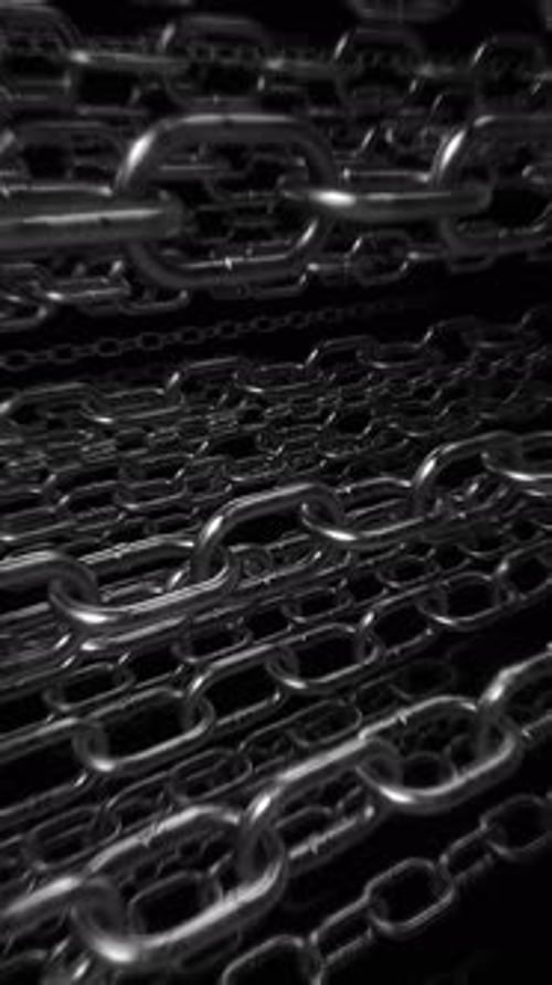 Dark Black & White Metal Chains Background