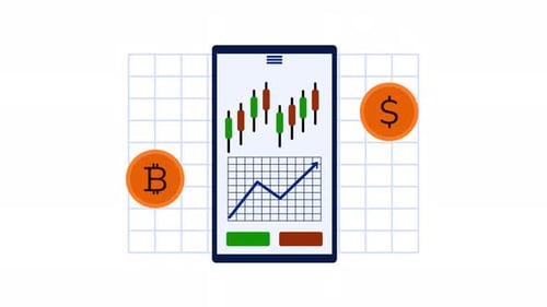 Animated Financial Trading App on Smartphone