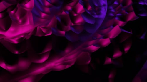Abstract digital endless waves in purple and pink colors. Design. Hypnotic way motion