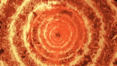 Dynamic Abstract Fiery Energy Rings Loop Background