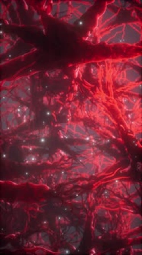 Journey Through a Neuron Cell Network Inside the Brain