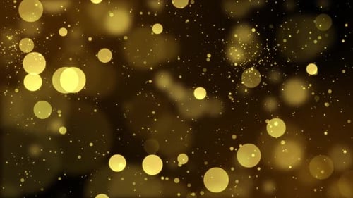 Golden Shimmering Particles Background Loop
