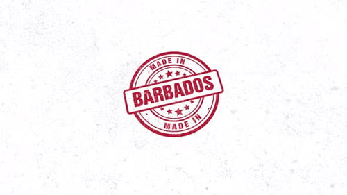 Made In Barbados Rubber Stamp