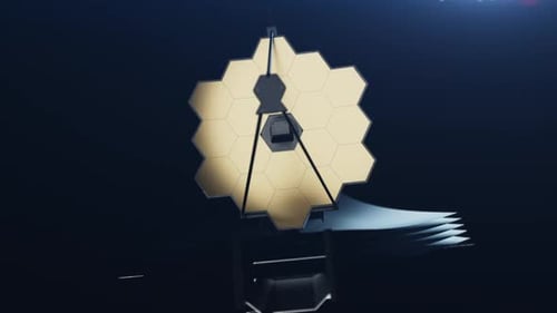 Realistic 3D Animation of Space Telescope Rotating