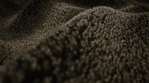 Beige Wool Background Natural Sheepskin Closeup Macro Coat Top View