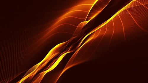 Dynamic Golden Particle Waves Background Animation