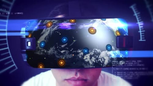 Virtual Reality Headset with Digital Global Network Interface