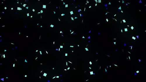 Blue Party Popper Konfetti mit fallendem Overlay-Hintergrund, Loop, V3