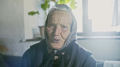 Kindly Old Lady with a Sweet Smile