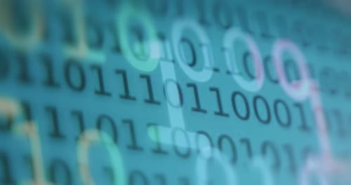 Code binaire sur écran d'ordinateur