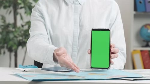 Travel Agency Digital Consultation Advertising Area Workspace Mock Up