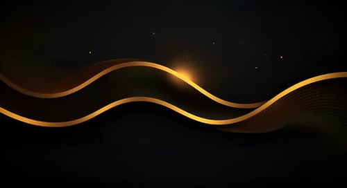 Black luxury corporate background with golden lines