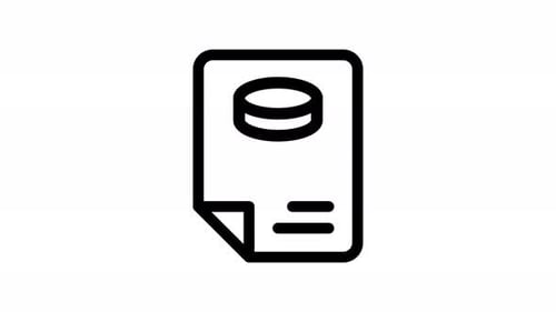 animation d'icônes de ligne de base de données