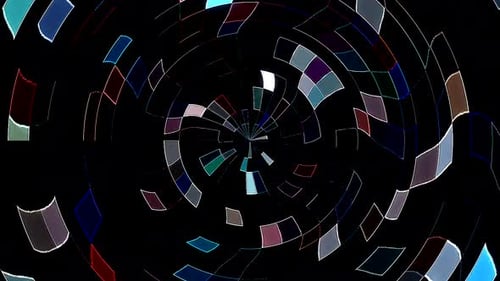 Abstract Swirling Geometric Colorful Background