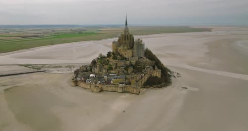 Fly Over Mont SaintMichel One of Europe's Most Unforgettable Sights Located in the Bay Where
