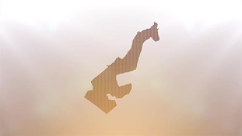 Pixelated Map Reveal Animation with Light Rays