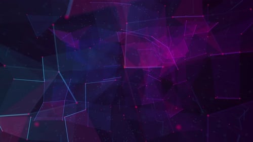 Dark Purple Geometric and Retro Futuristic Plexus Background