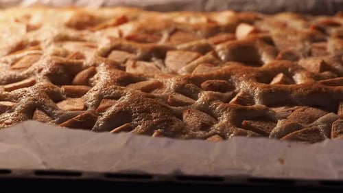 Close-up of a Delicious Fresh Apple Cake
