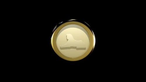 3D Gold Medallion Rotating Logo Reveal Animation